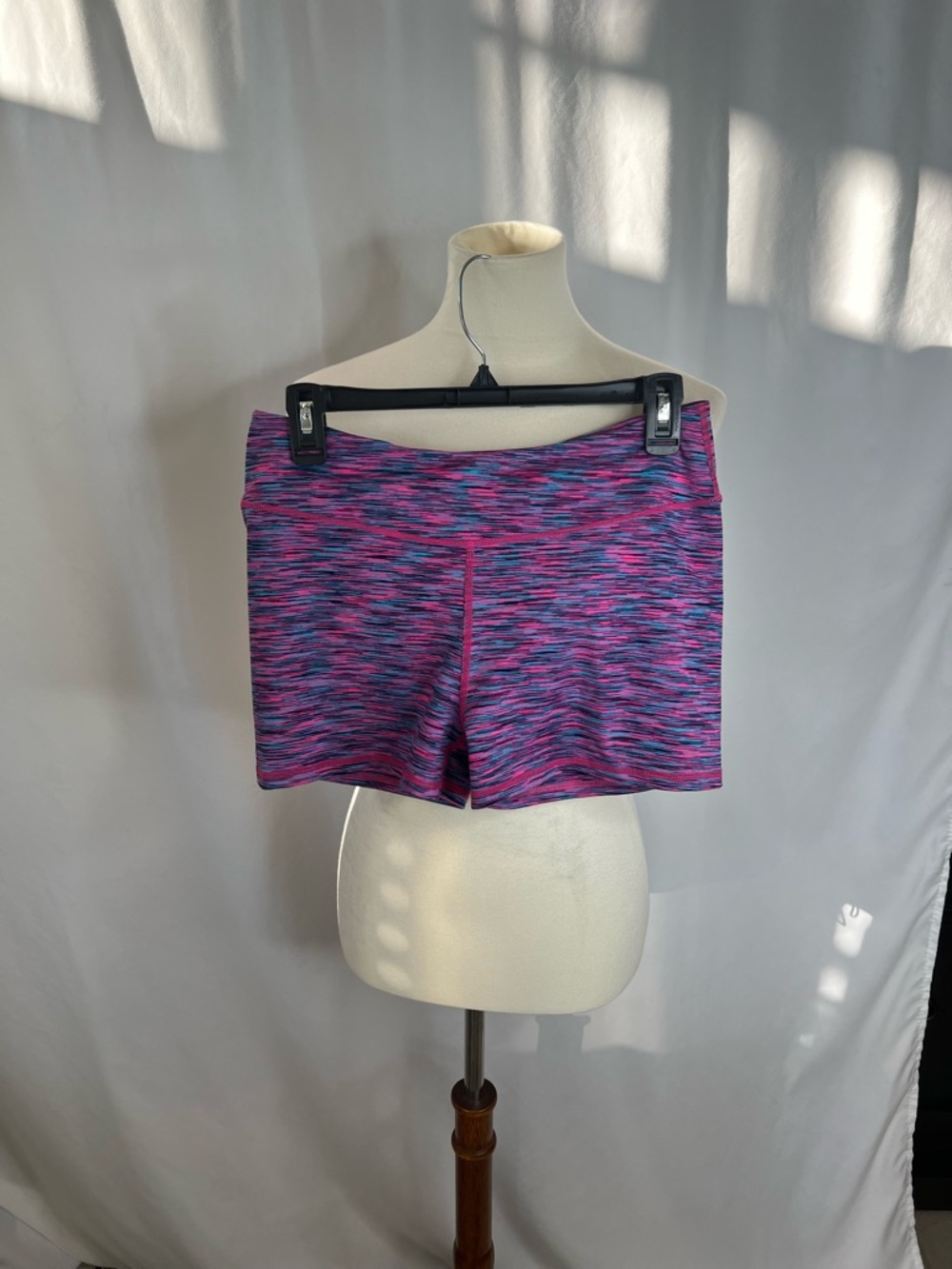 🎨 Multicolor Athletic Performance Shorts | Pink Blue Space Dye